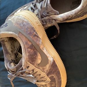 Blue velvet Nike Air Force ones 6.5 Y